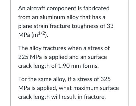 an aircraft component is fabricated from an aluminum alloy that|Equations .